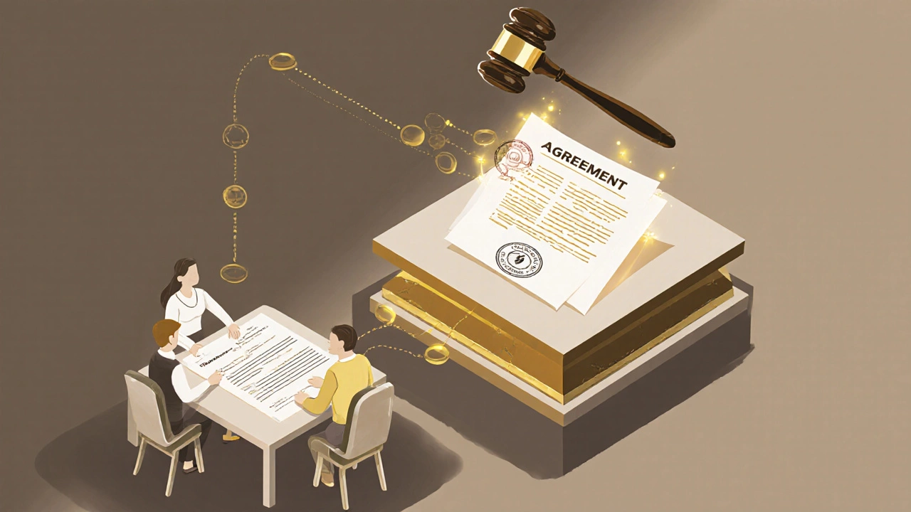 Последовательность урегулирования спора: соглашение, акт, суд — как путь к праву.