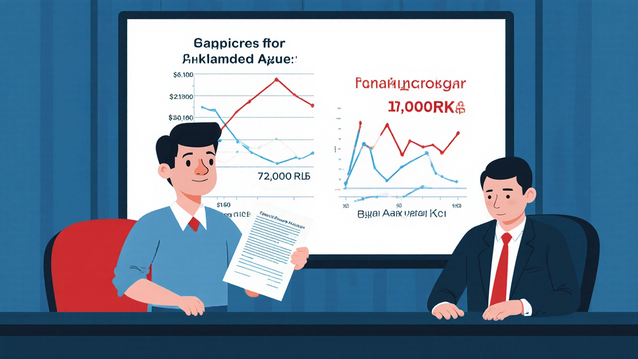 Гражданин в суде представляет экспертный отчет, сравнивая предложенную и фактическую выплату по страховке.