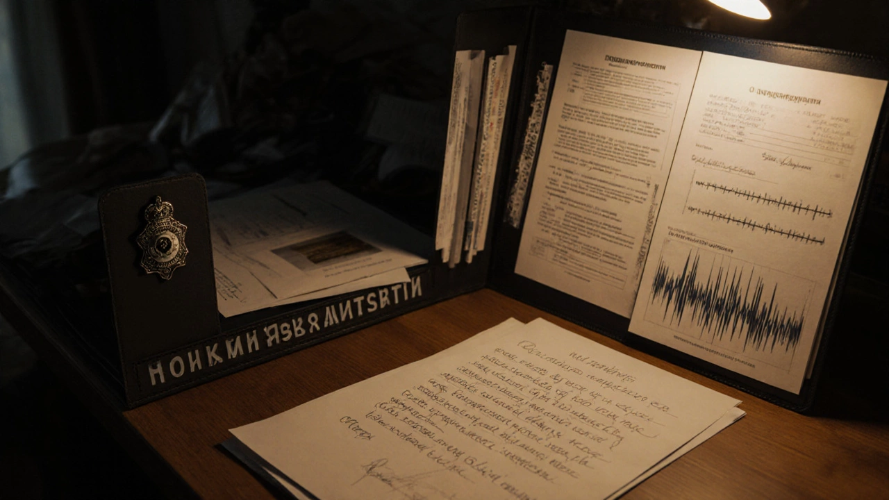 На столе лежат письменные жалобы, аудиозаписи и подписи соседей.