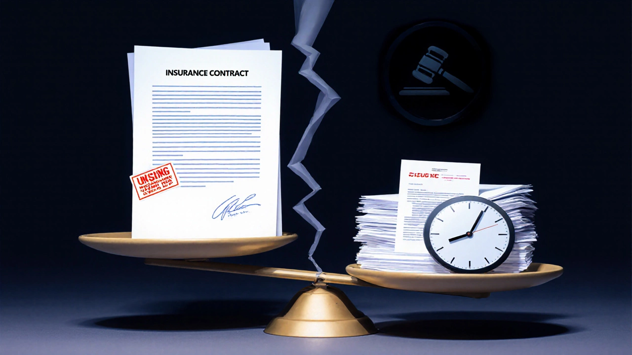 Сломанные весы: договор страхования против отсутствующих документов и просроченного времени.