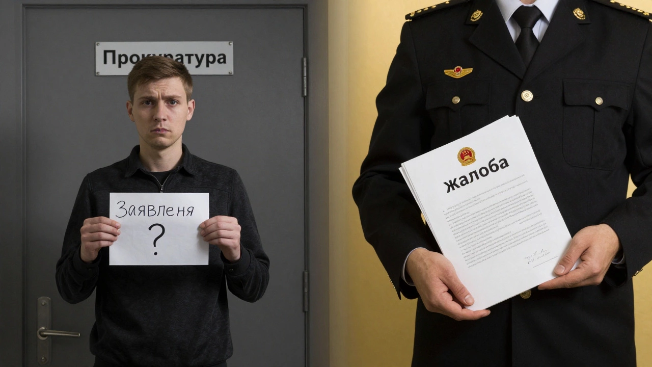 Сравнение подачи заявления и жалобы в прокуратуру: нерешительность против уверенности.