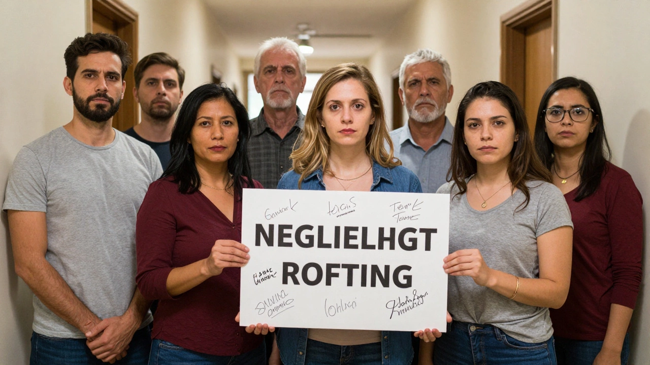 Группа соседей в подъезде объединилась и подписала коллективную жалобу