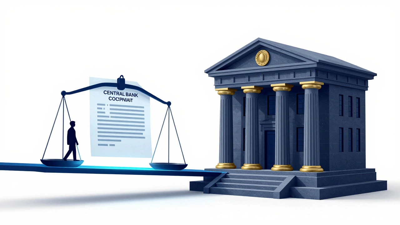 Концептуальное изображение гражданина, подающего жалобу в ЦБ РФ на банк